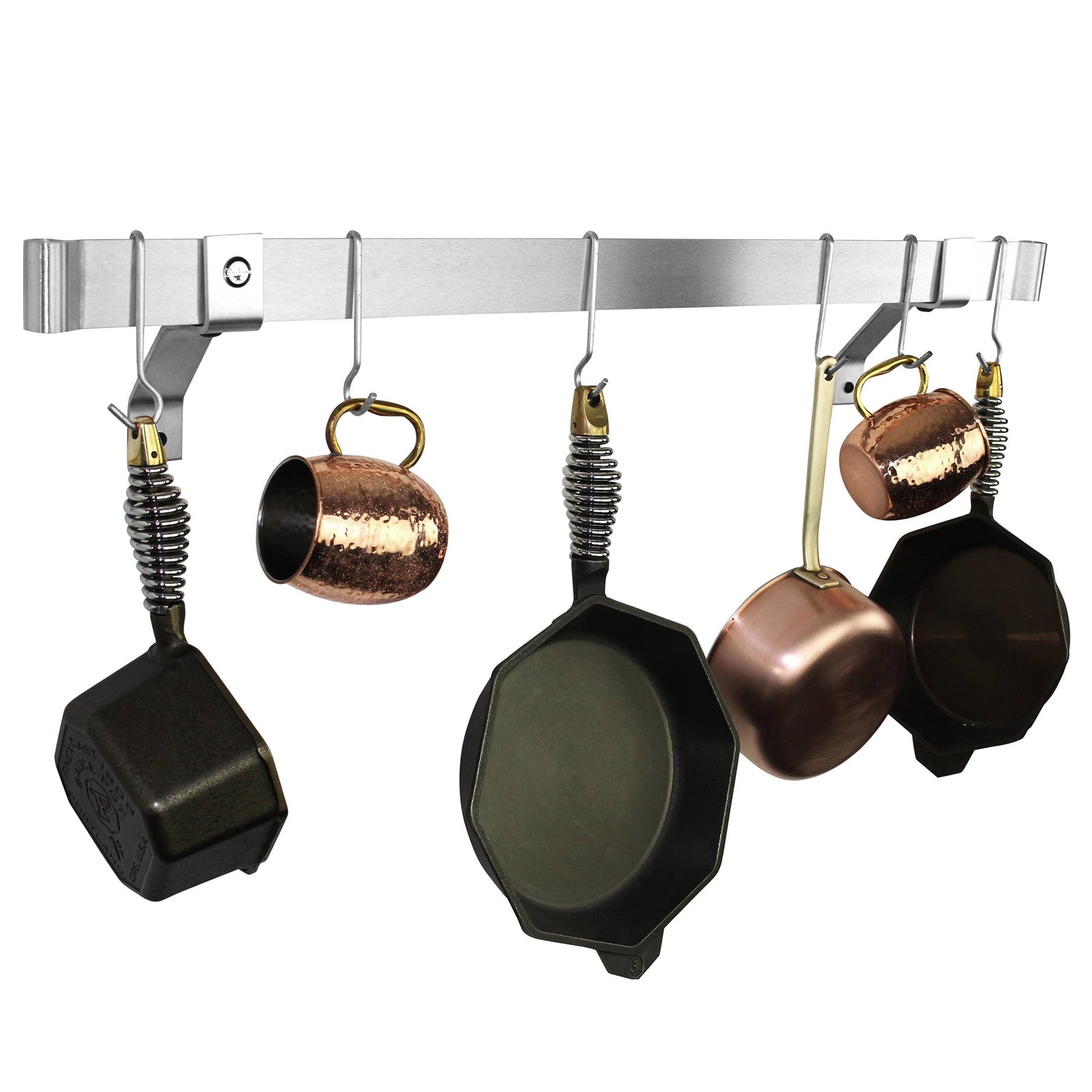 Enclume Wall/Ceiling Stainless Steel / 36" Professional Series Rolled End Bar ONLY (Requires Wall Brackets or Pot Hooks)