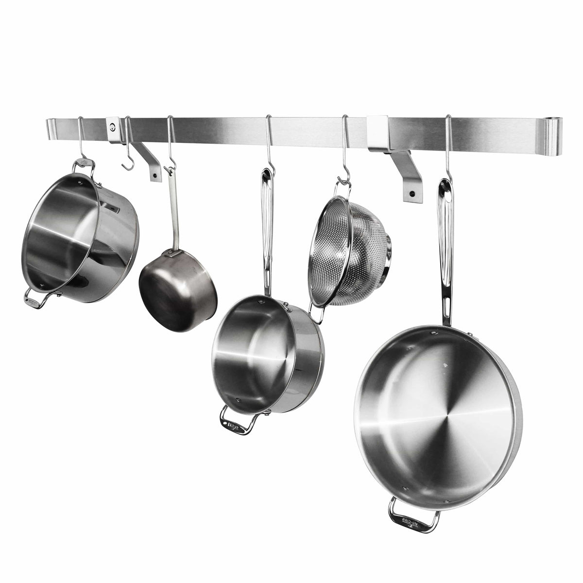 Enclume Wall/Ceiling Stainless Steel / 48" Professional Series Rolled End Bar ONLY (Requires Wall Brackets or Pot Hooks)