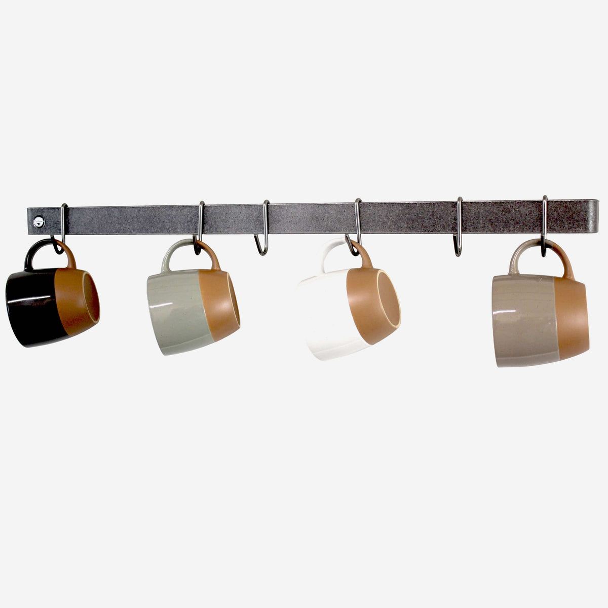 Enclume Wall Hammered Steel / 30" Handcrafted Classic Wall Rack Utensil Bar w 6 Hooks (18", 24", 30" or 36")