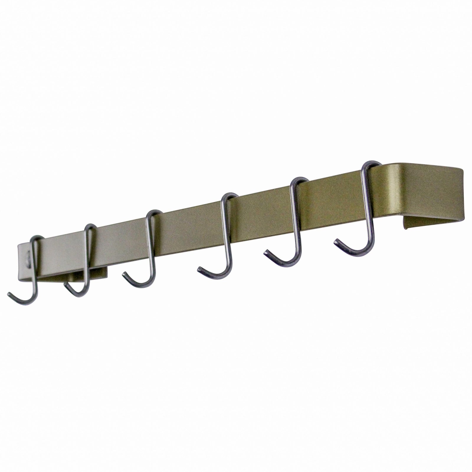 Enclume Wall Handcrafted 24", 30" & 36"  Classic Wall Rack Utensil Bar w 6 Hooks, Brass PC