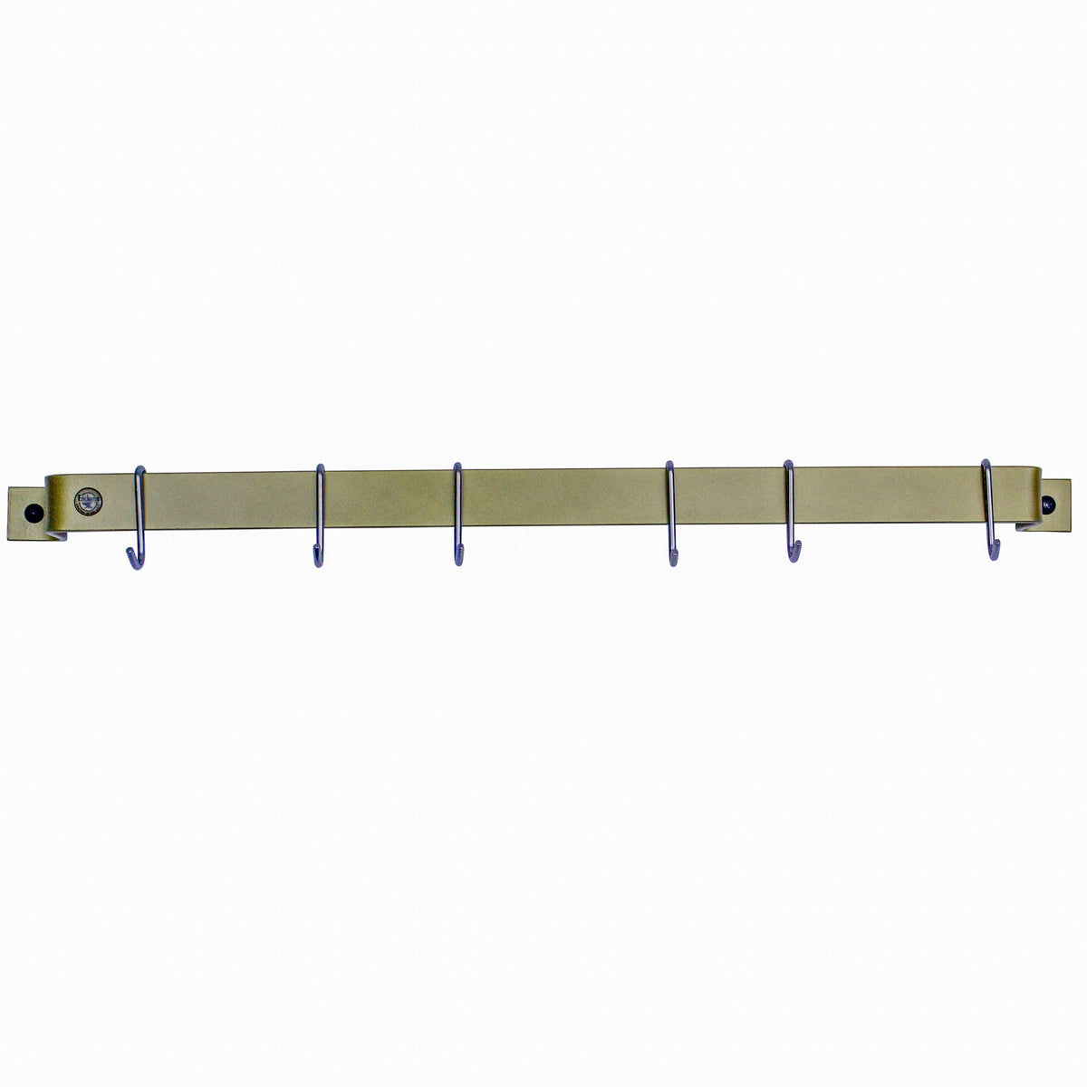 Enclume Wall Handcrafted 24" & 30" Easy Mount Wall Rack Utensil Bar w/ 6 Hooks Brass PC