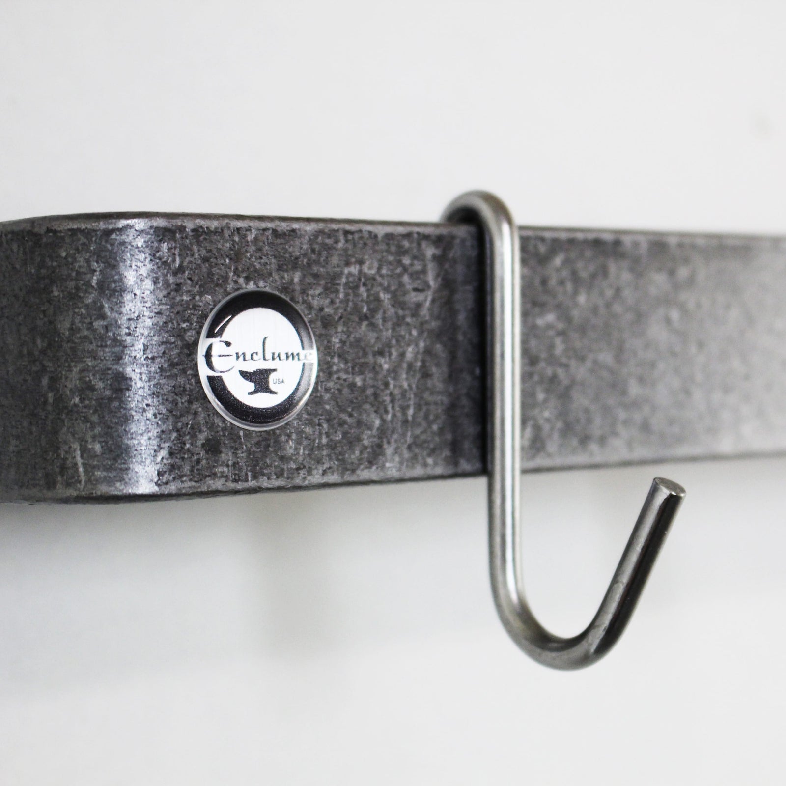 Enclume Wall Handcrafted Classic Wall Rack Utensil Bar w 6 Hooks (18", 24", 30" or 36")