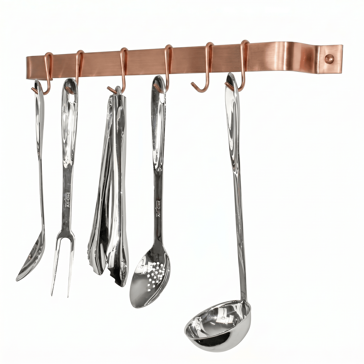 Enclume Wall Handcrafted Easy Mount Wall Rack Utensil Bar w 6 Hooks