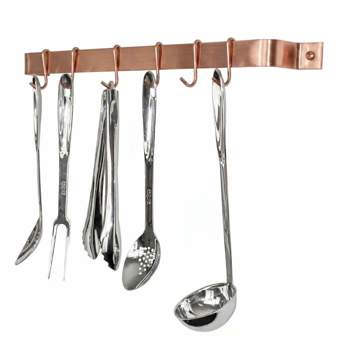 Enclume Wall Handcrafted Easy Mount Wall Rack Utensil Bar w 6 Hooks
