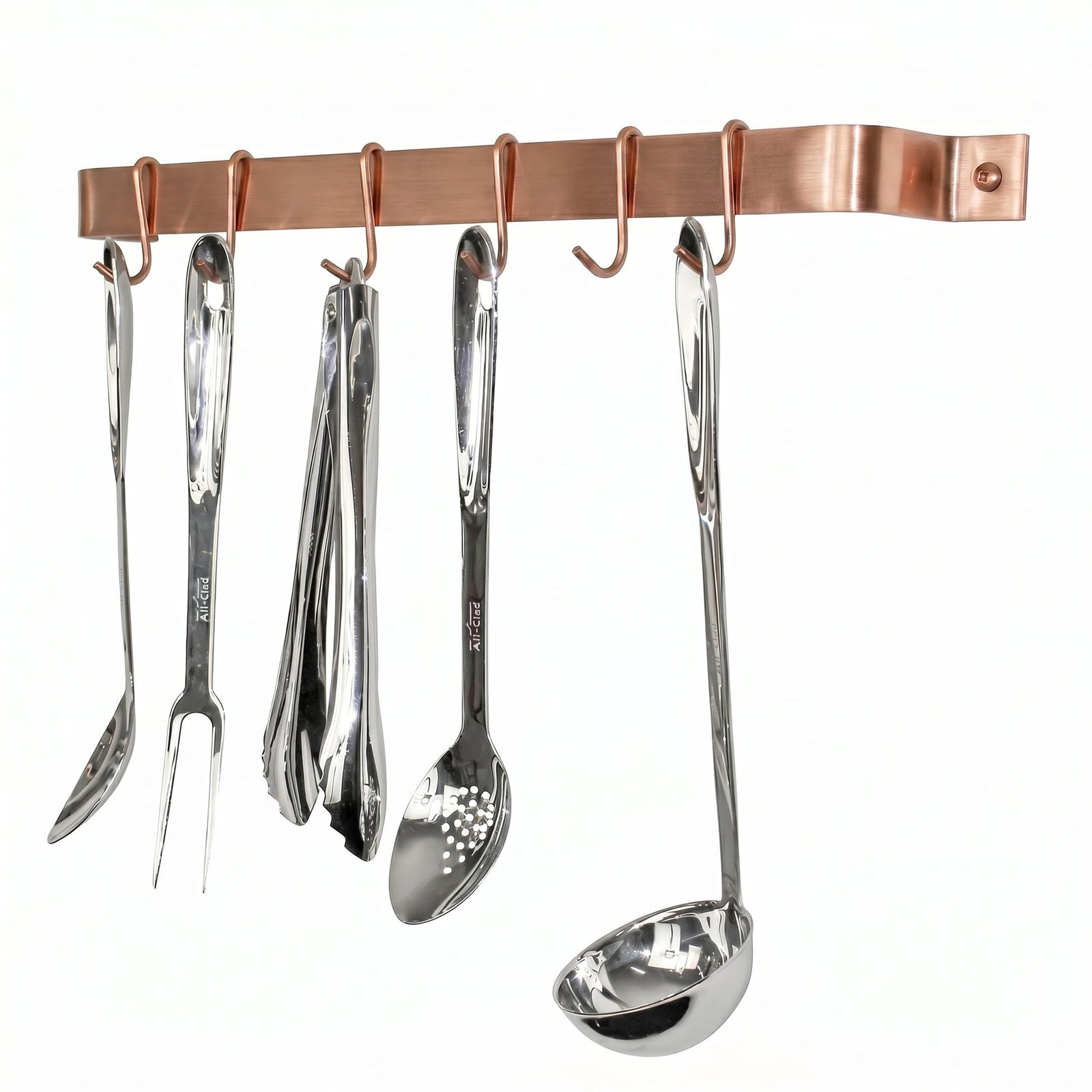 Enclume Wall Handcrafted Easy Mount Wall Rack Utensil Bar w 6 Hooks