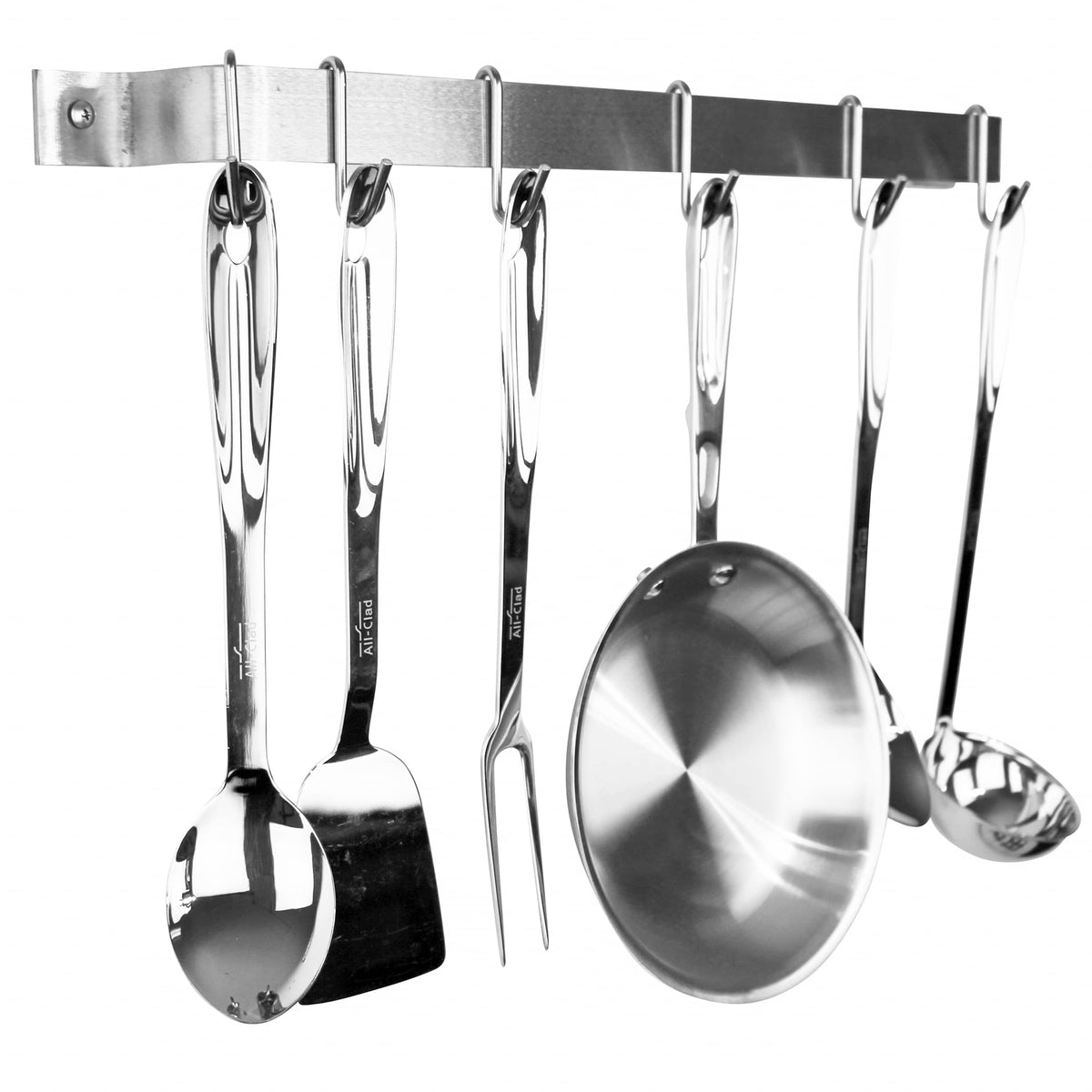 Enclume Wall Handcrafted Easy Mount Wall Rack Utensil Bar w 6 Hooks