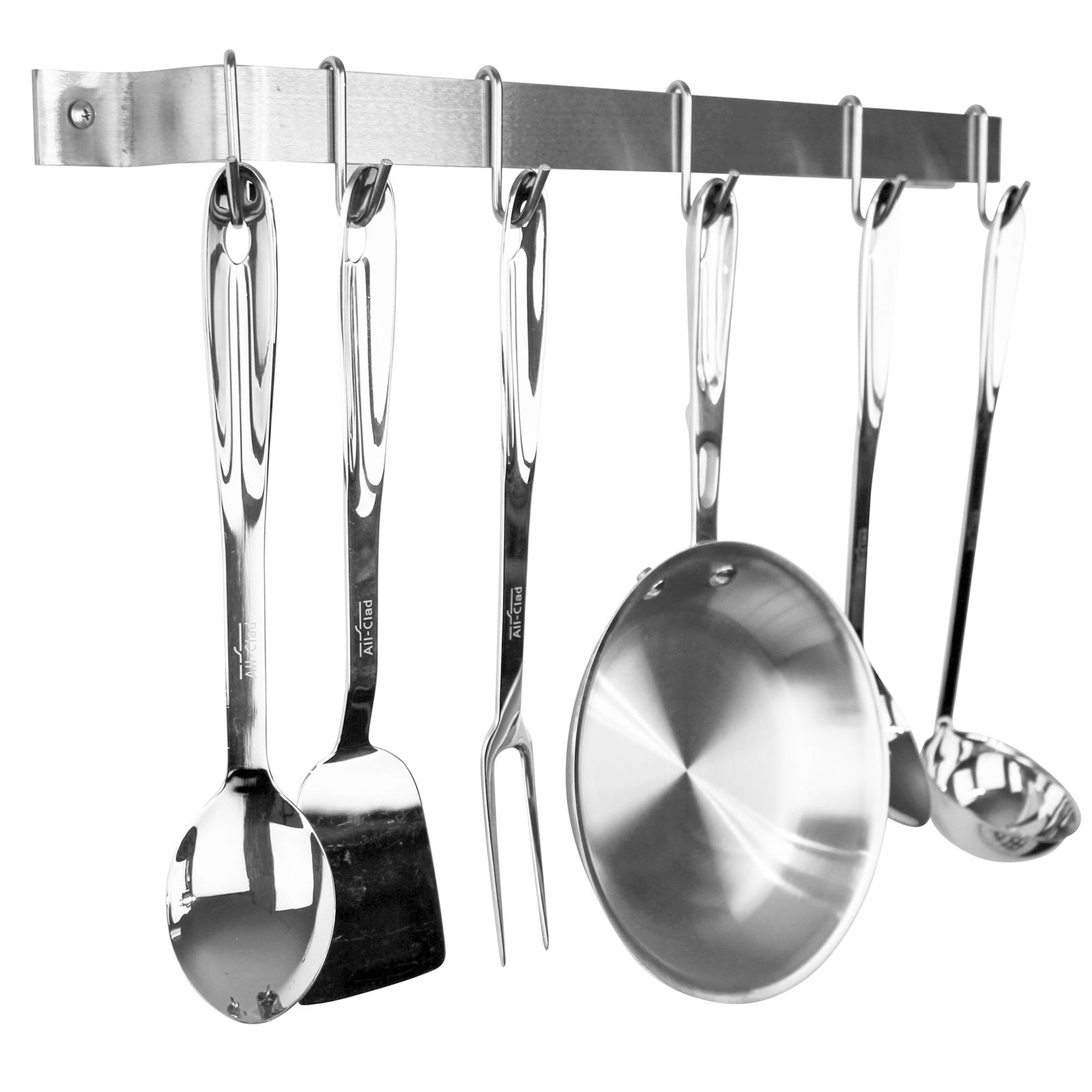 Enclume Wall Handcrafted Easy Mount Wall Rack Utensil Bar w 6 Hooks