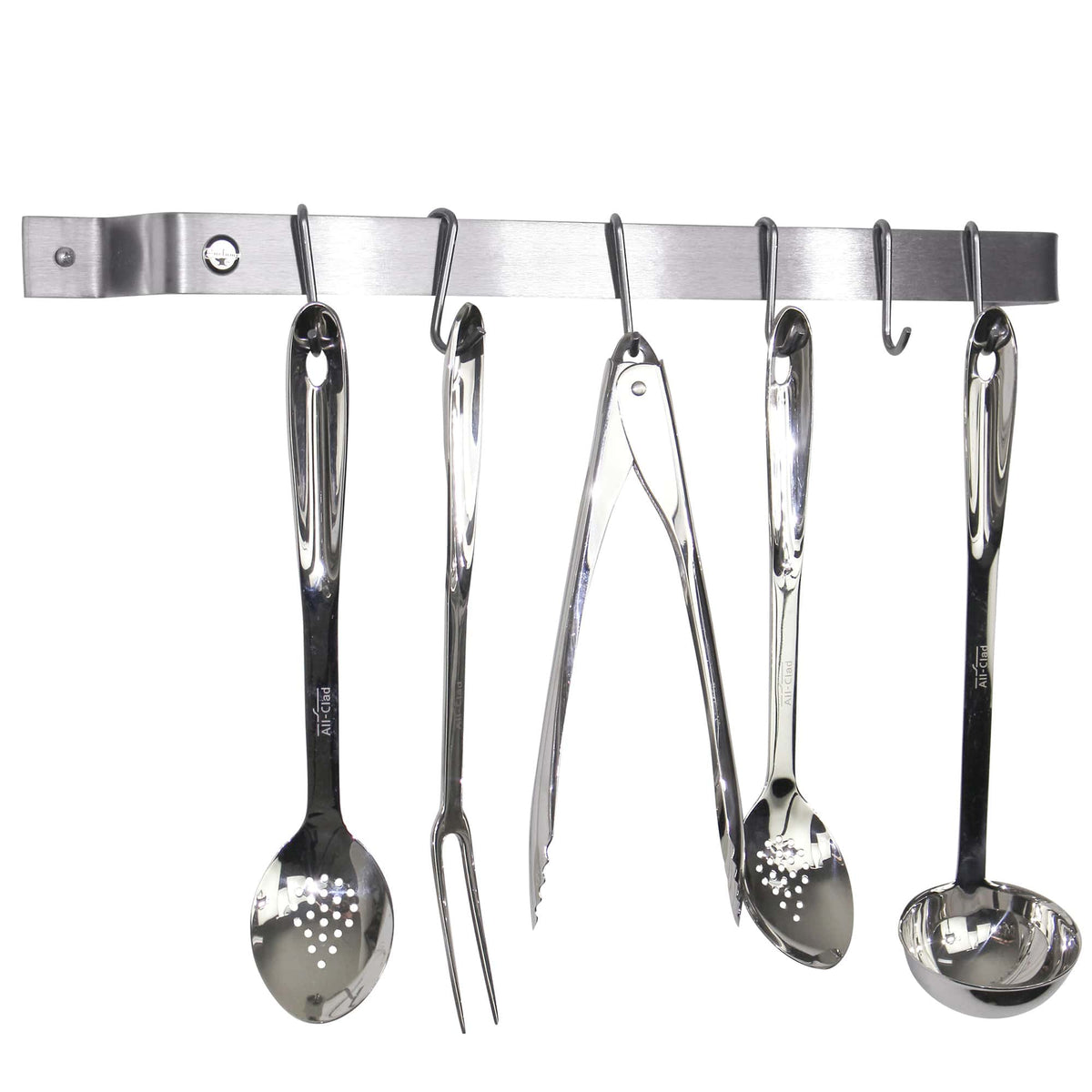 Enclume Wall Handcrafted Easy Mount Wall Rack Utensil Bar w 6 Hooks