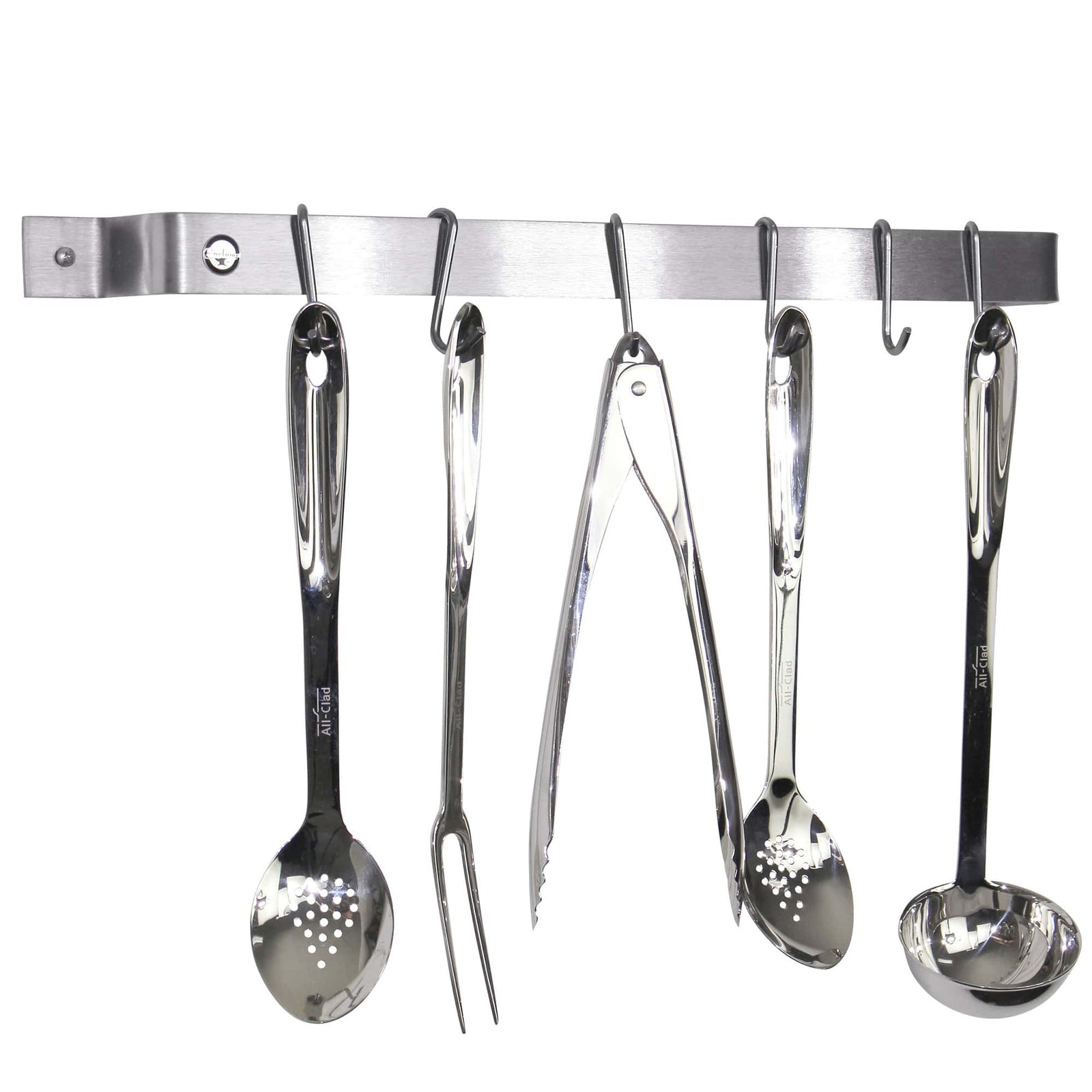 Enclume Wall Handcrafted Easy Mount Wall Rack Utensil Bar w 6 Hooks
