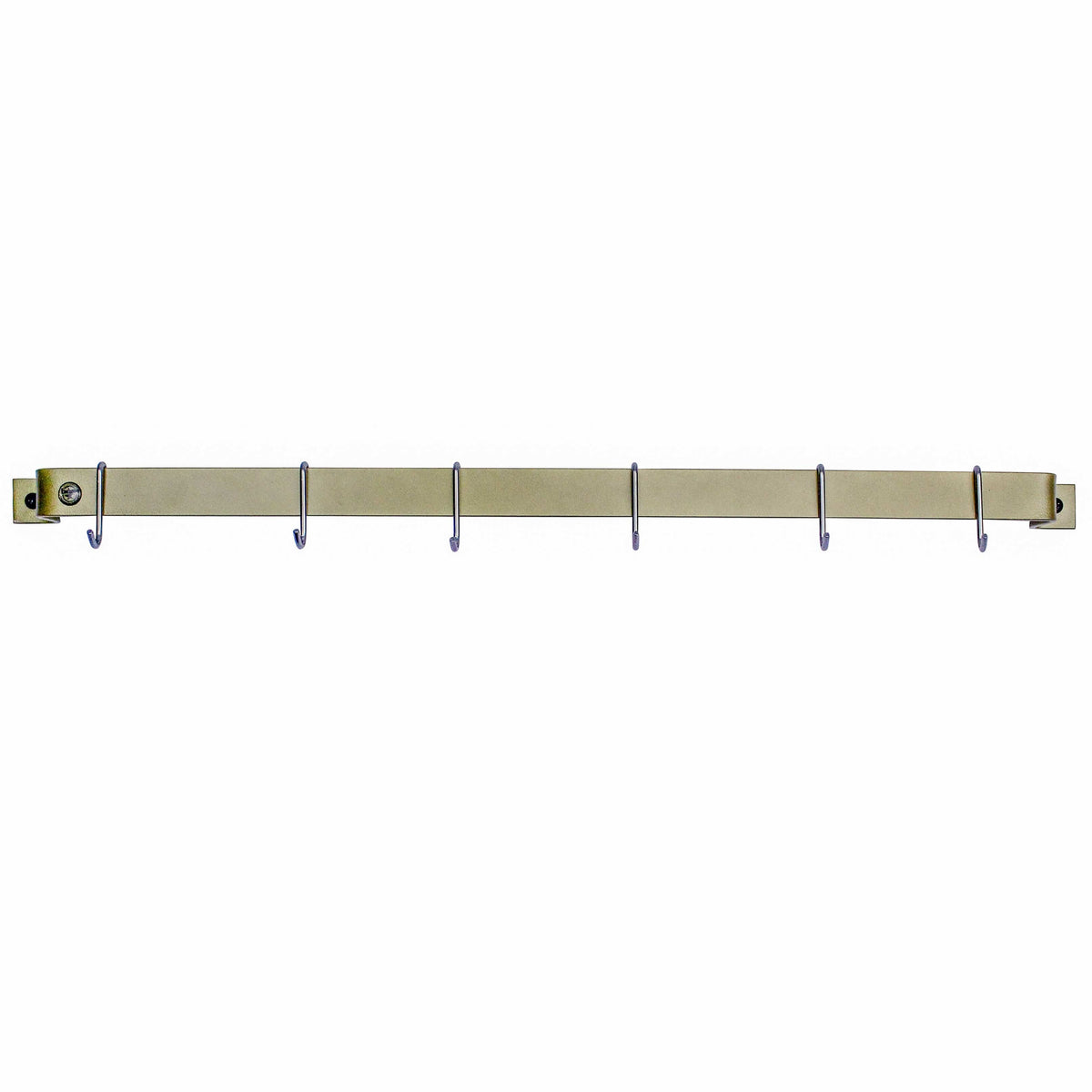 Enclume Wall Handcrafted Easy Mount Wall Rack Utensil Bar w 6 Hooks - Accent Colors