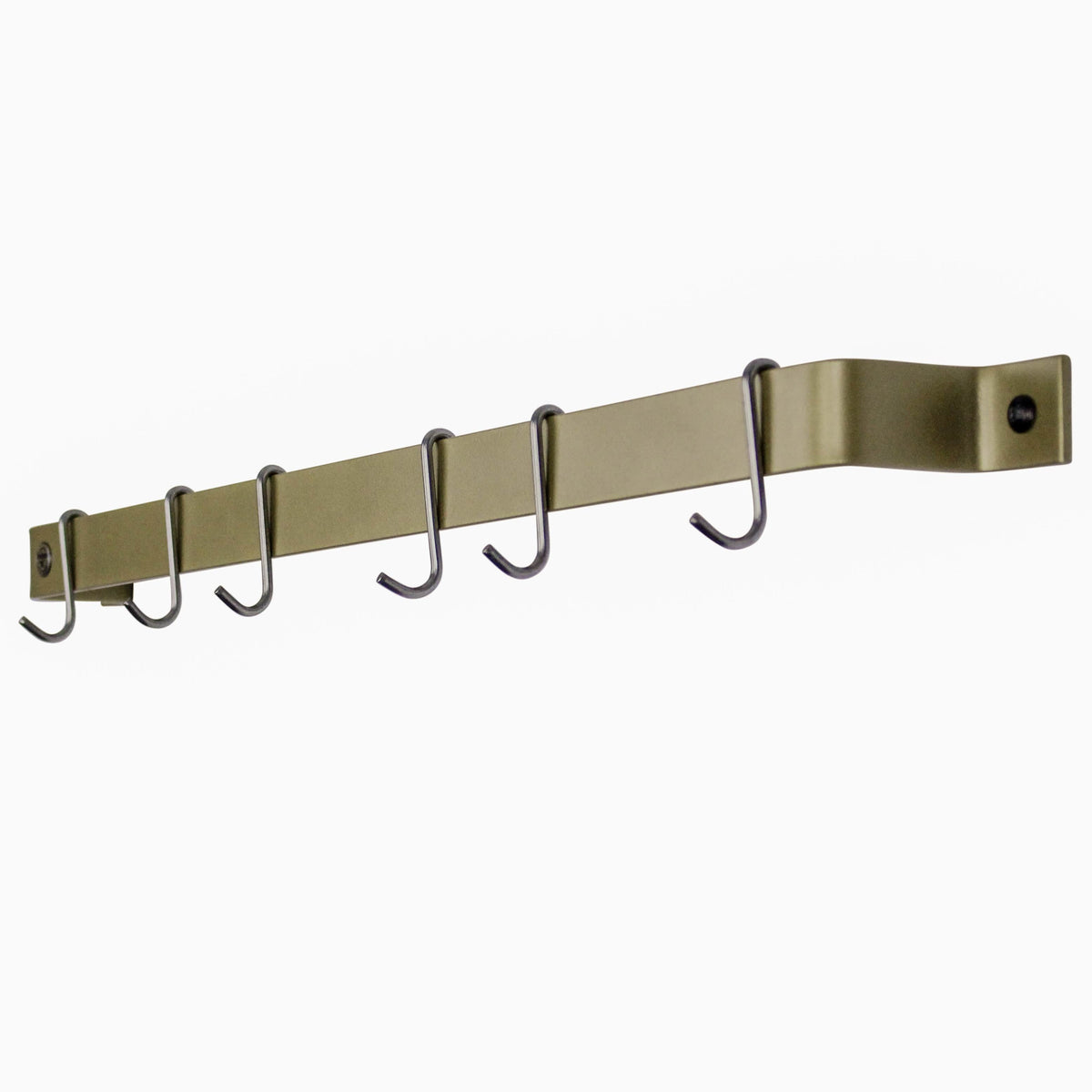 Enclume Wall Handcrafted Easy Mount Wall Rack Utensil Bar w 6 Hooks - Accent Colors