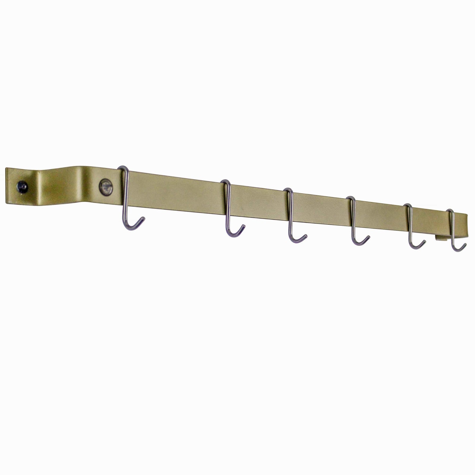 Enclume Wall Handcrafted Easy Mount Wall Rack Utensil Bar w 6 Hooks - Accent Colors