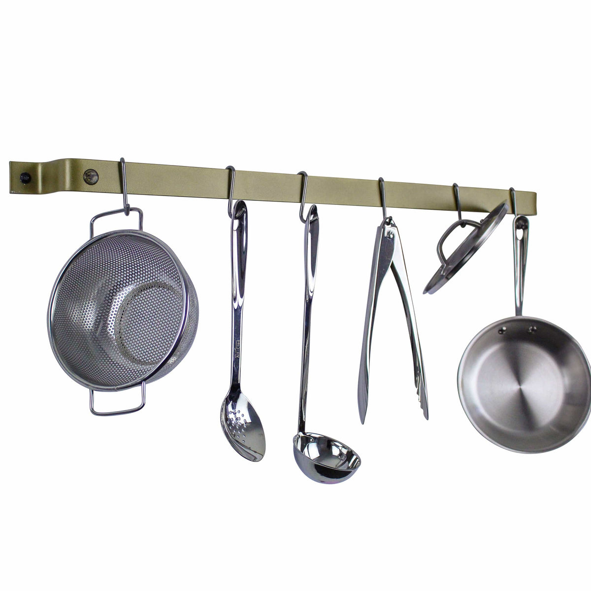 Enclume Wall Handcrafted Easy Mount Wall Rack Utensil Bar w 6 Hooks - Accent Colors