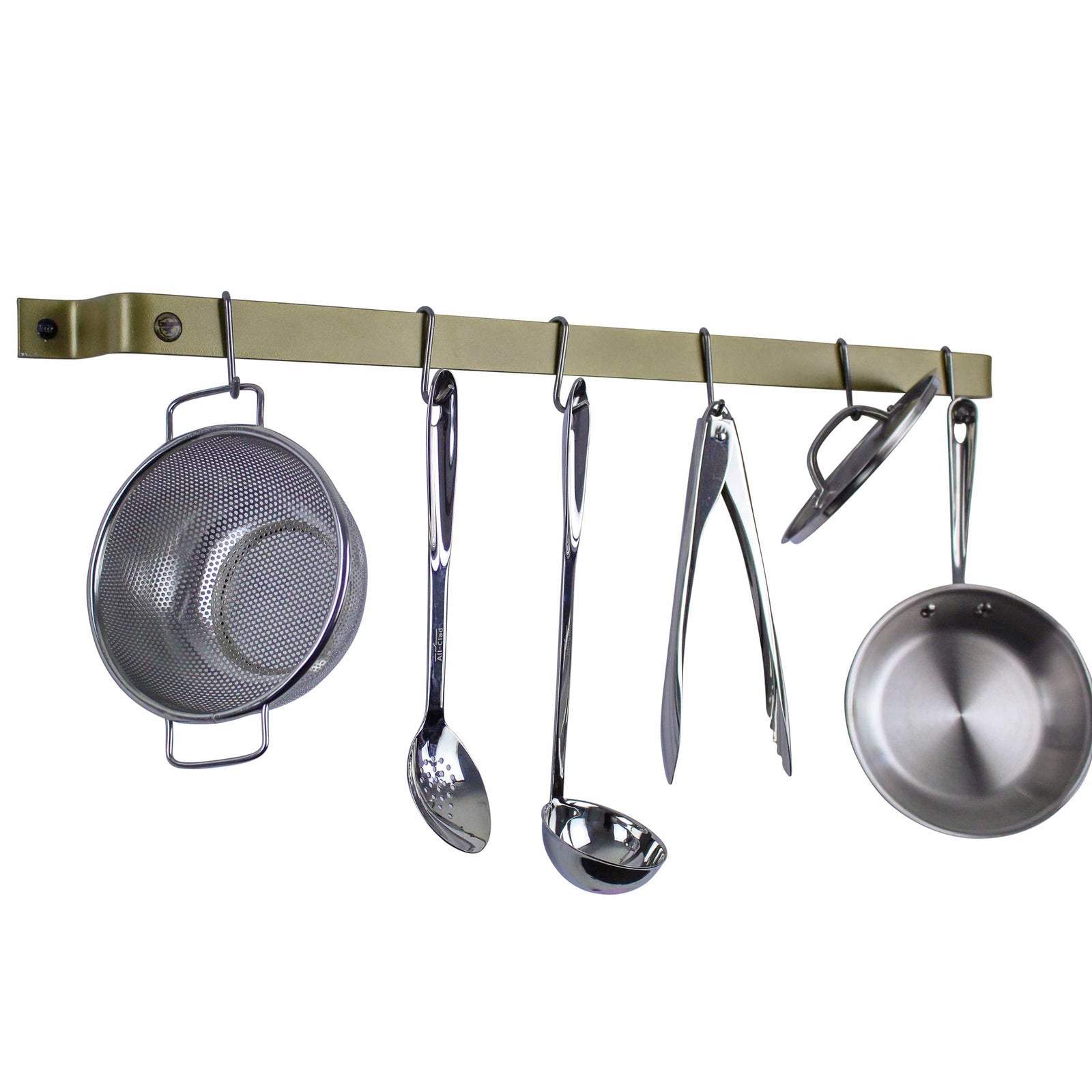 Enclume Wall Handcrafted Easy Mount Wall Rack Utensil Bar w 6 Hooks - Accent Colors