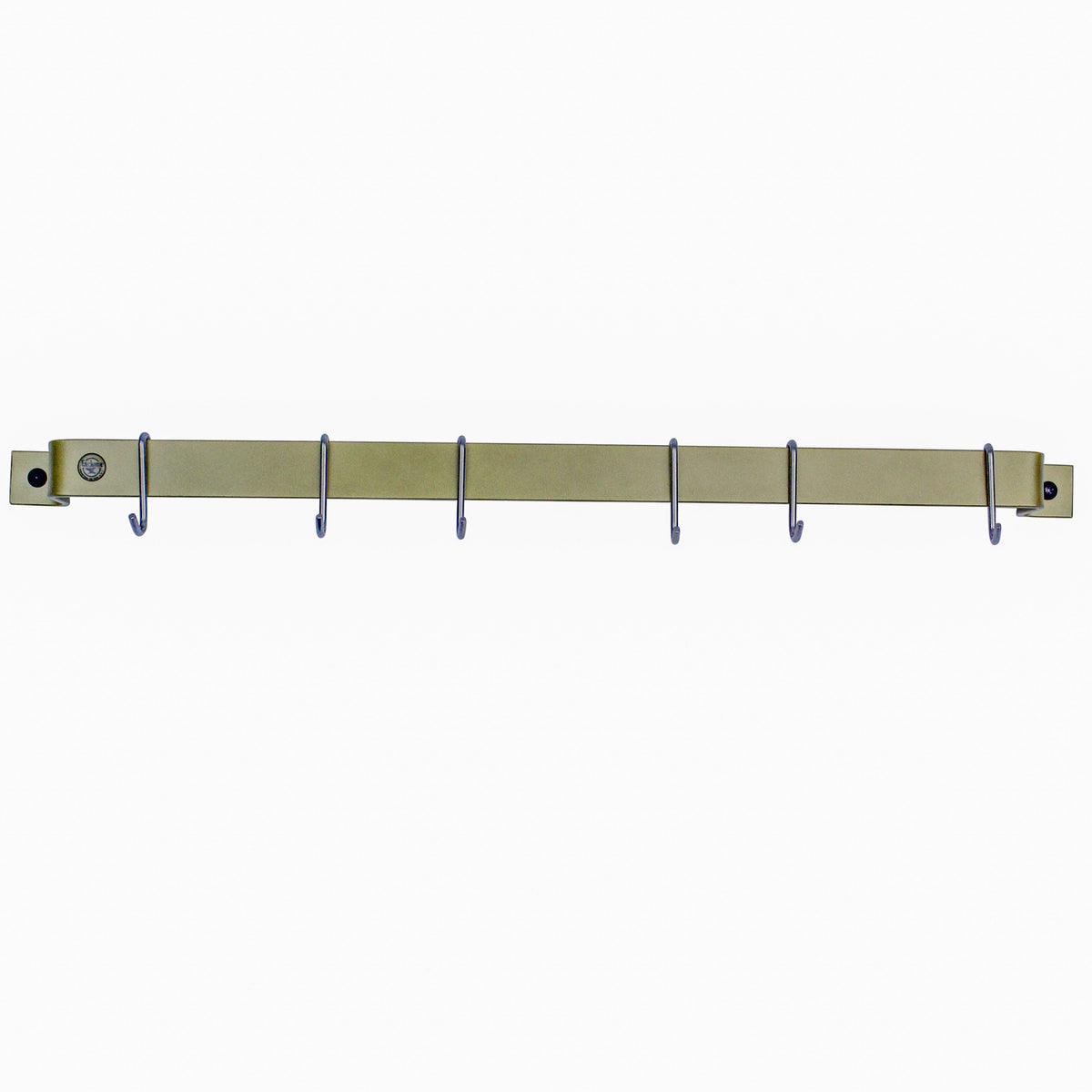 Enclume Wall Handcrafted Easy Mount Wall Rack Utensil Bar w 6 Hooks - Accent Colors