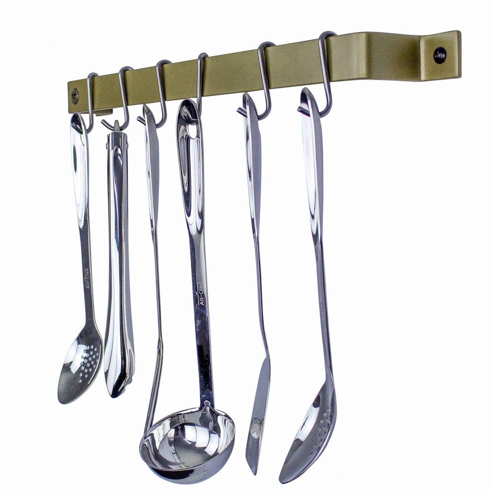 Enclume Wall Handcrafted Easy Mount Wall Rack Utensil Bar w 6 Hooks - Accent Colors