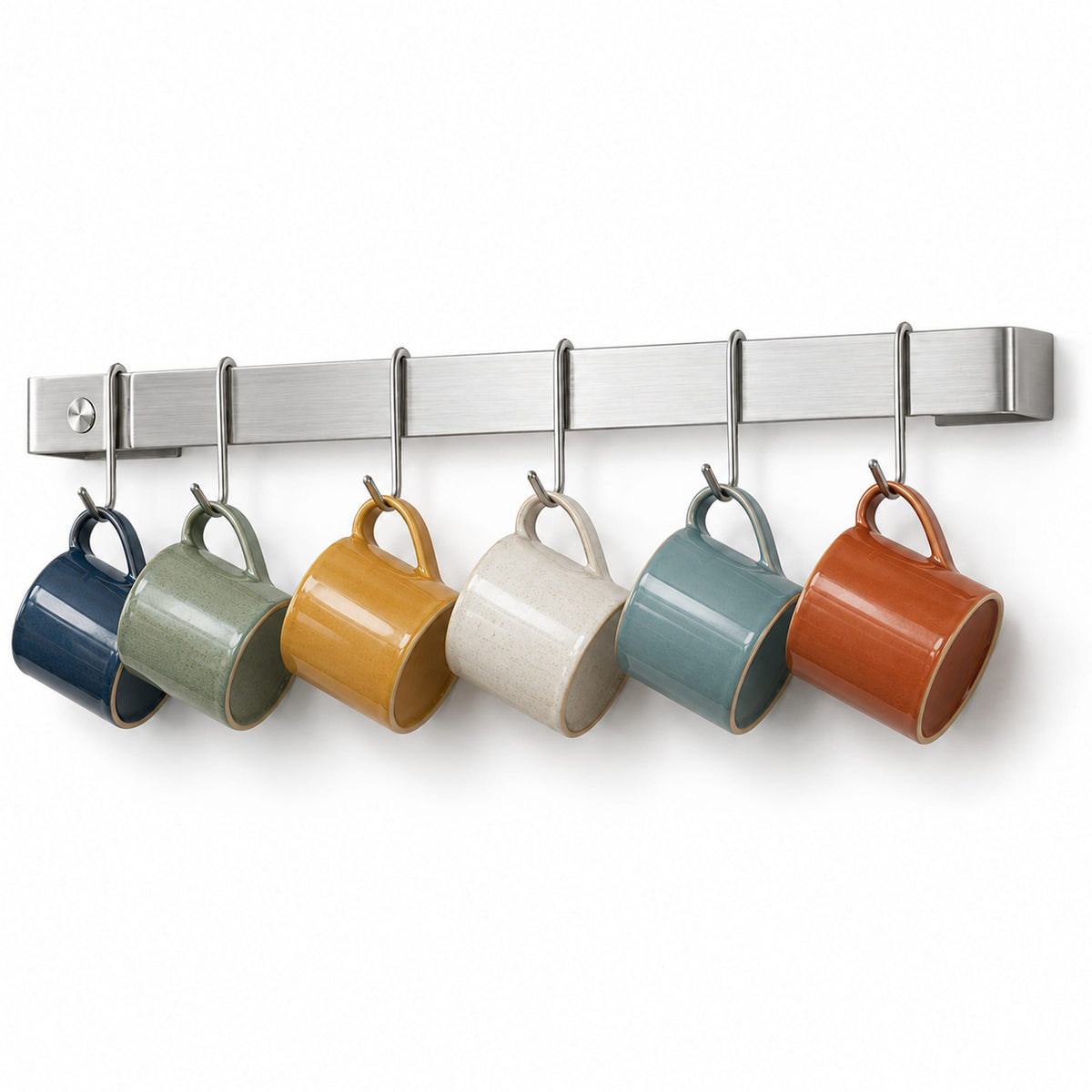 Enclume Wall Stainless Steel / 18" Handcrafted Classic Wall Rack Utensil Bar w 6 Hooks (18", 24", 30" or 36")