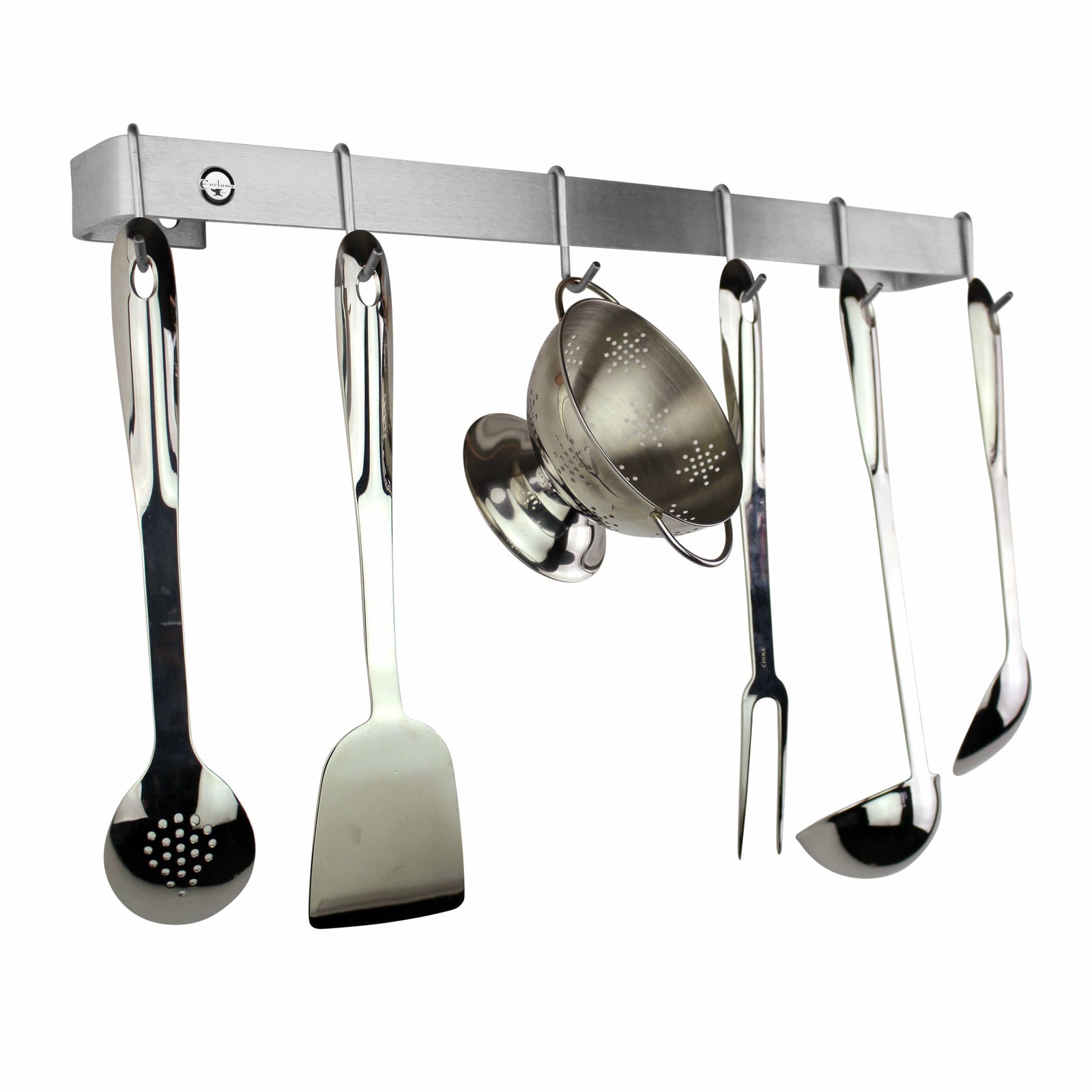 Enclume Wall Stainless Steel / 30" Handcrafted Classic Wall Rack Utensil Bar w 6 Hooks (18", 24", 30" or 36")