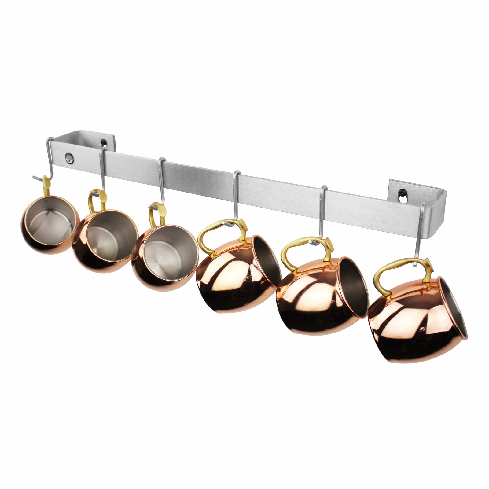 Enclume Wall Stainless Steel / 36" Handcrafted Classic Wall Rack Utensil Bar w 6 Hooks (18", 24", 30" or 36")