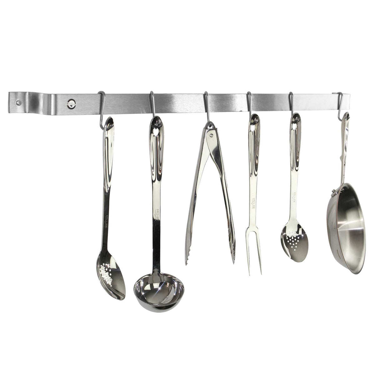 Enclume Wall Stainless Steel / 36" Handcrafted Easy Mount Wall Rack Utensil Bar w 6 Hooks