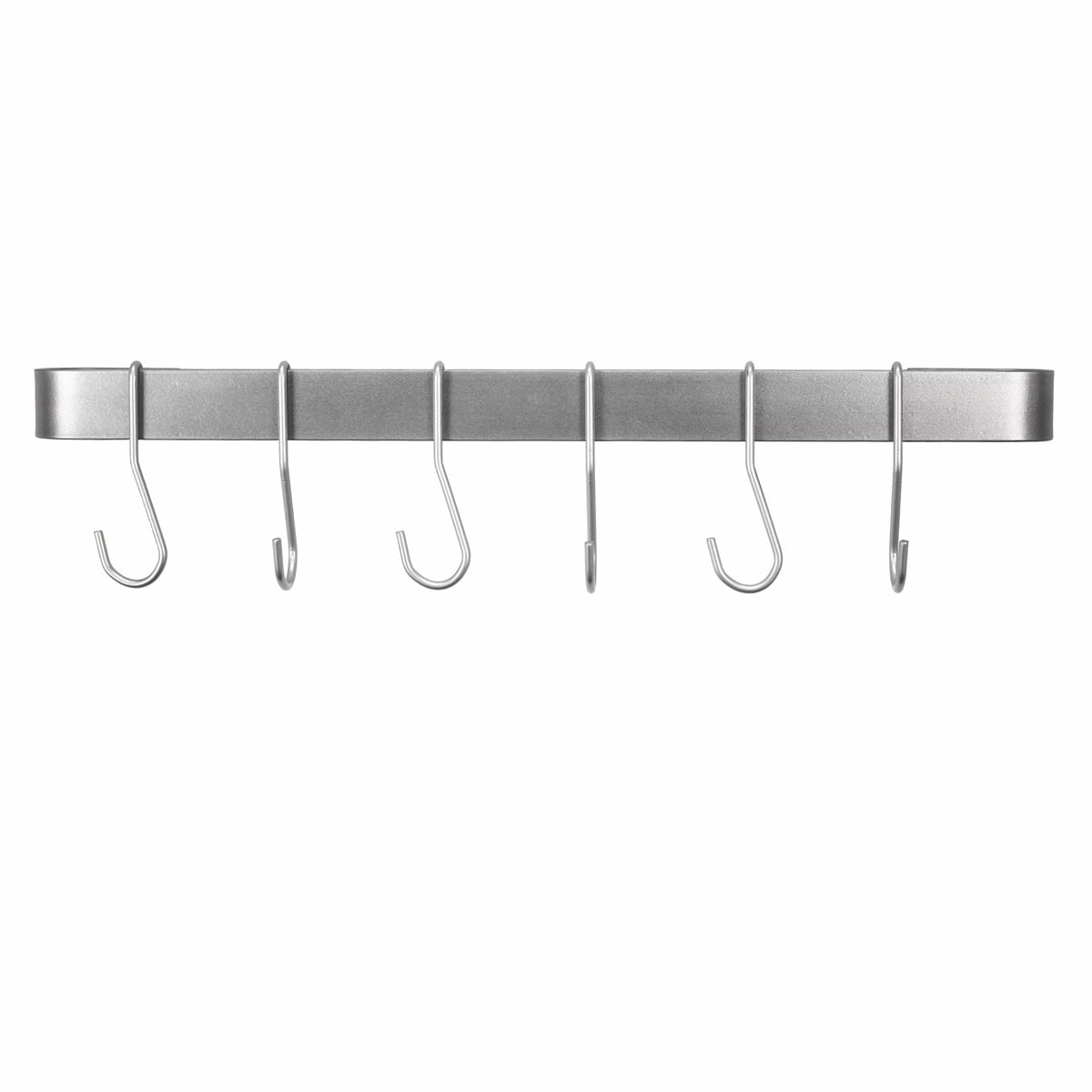 Rack It Up Wall Silver / 22" Rack It Up Wall Rack Utensil Bar w 8 Hooks
