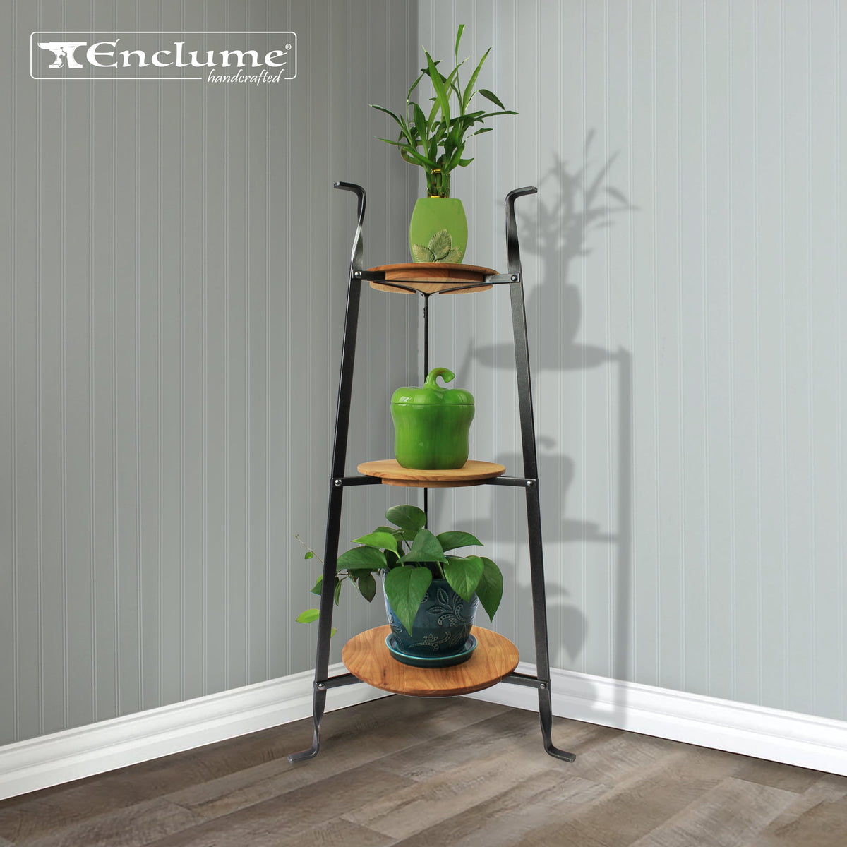 3-Tier Designer Stand with Alder Shelves - Enclume