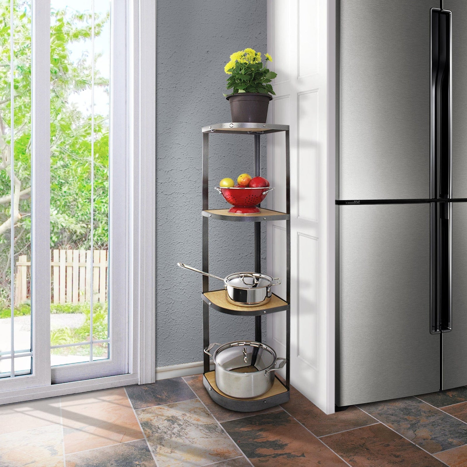 Enclume Unassembled 4-Tier Corner Stand