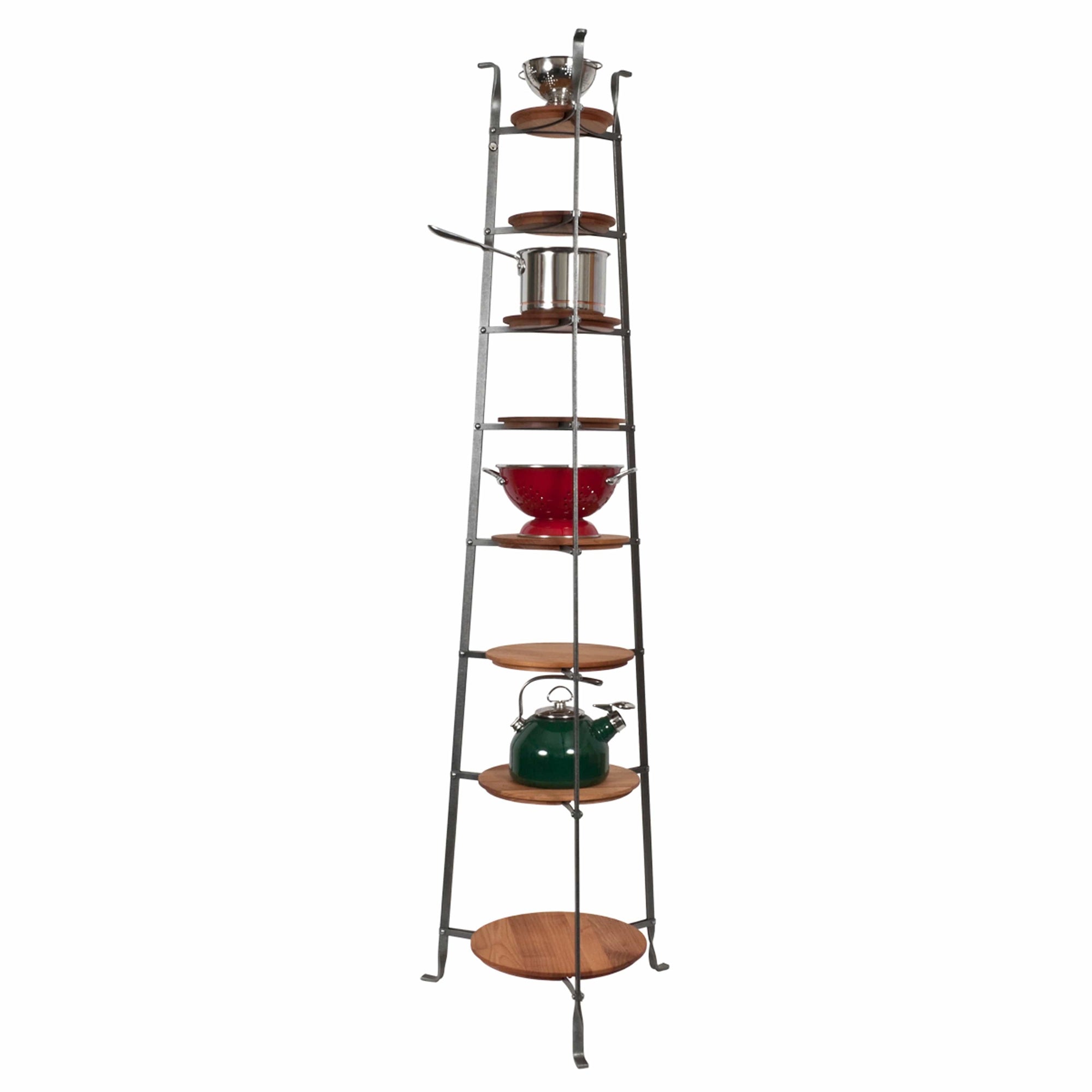 Enclume 8-Tier Gourmet Cookware Stand with Alder Shelves