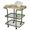Rectangle Baker's Cart Hammered Steel w/ Eastern Maple Butcher Block - Enclume Design Products
