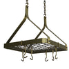 Classic Series Square Ceiling Rack - Brass Finish