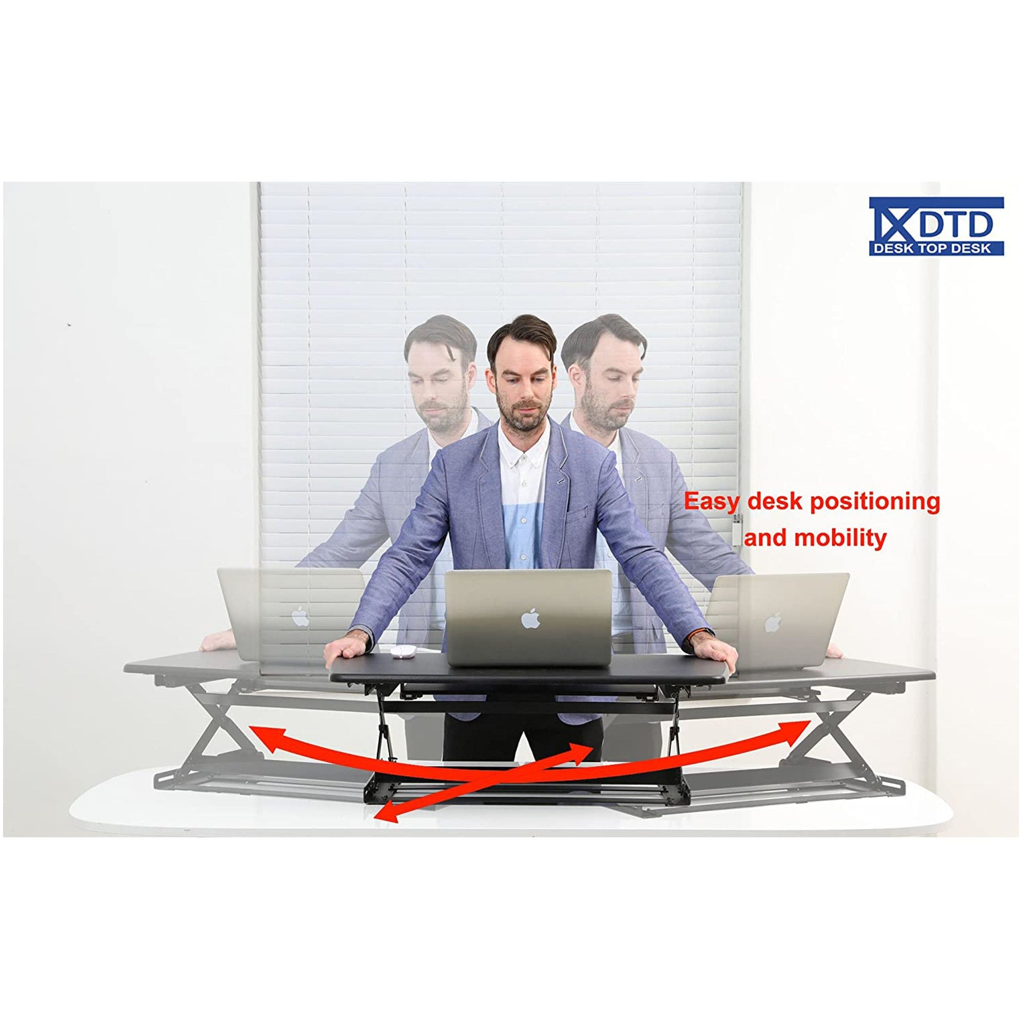 DTD Height Adjustable Standing Desk Converter Large 