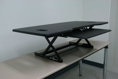DTD Height Adjustable Standing Desk Converter Medium Beech