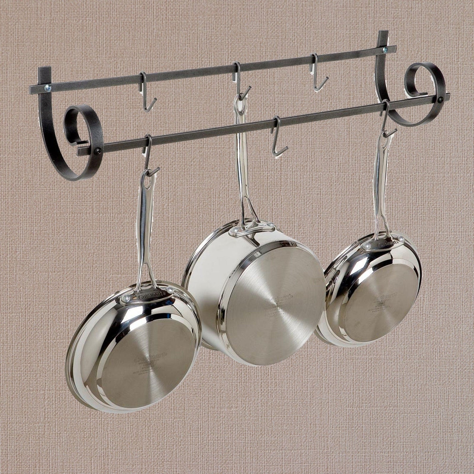 Enclume Decor Utensil Rack in Hammered Steel