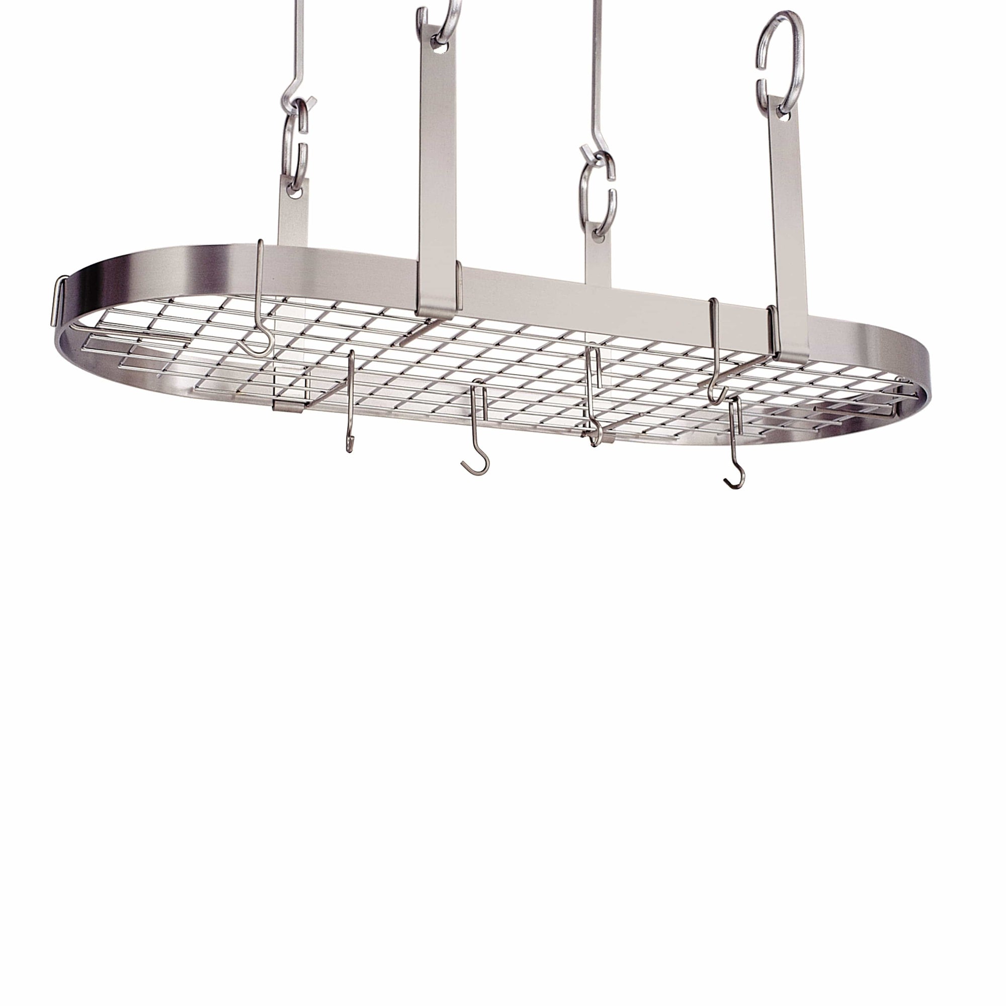 Enclume Four Point Oval Ceiling Pot Rack with 18 Hooks