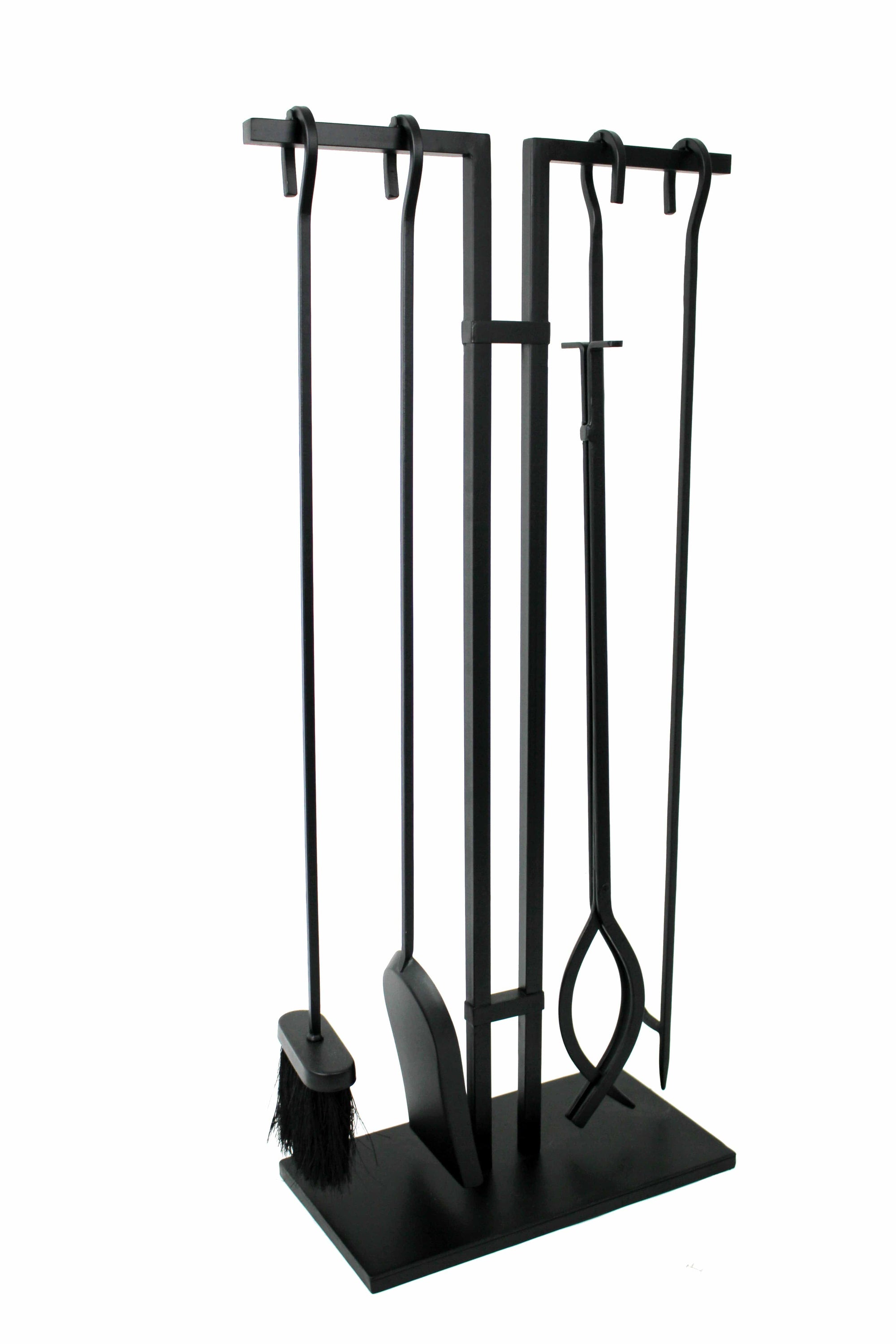 Habitat 4 Pc Fireplace Tool Set in Black