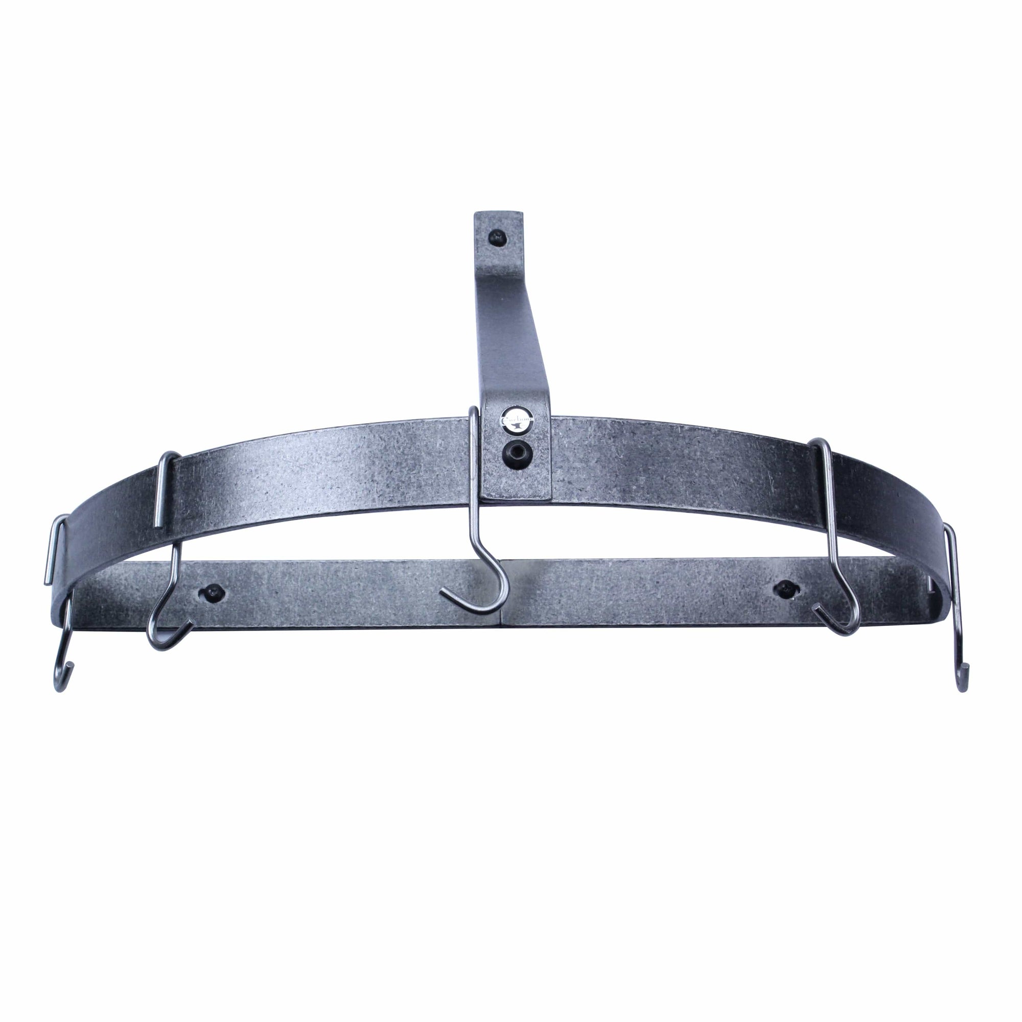 Enclume Half Circle Wall Rack in Hammered Steel