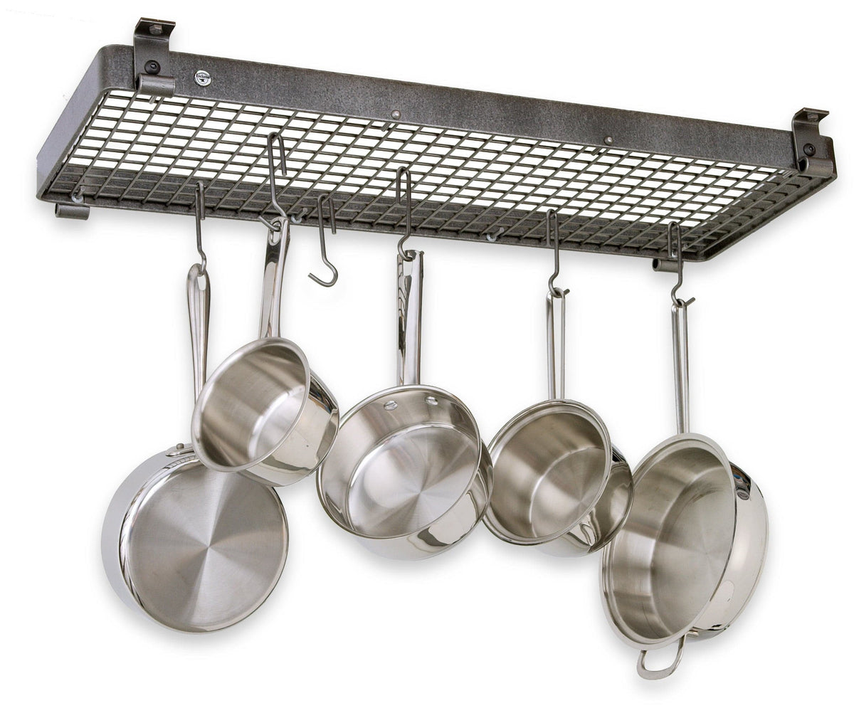 Enclume Handcrafted 36" Flush Mounted Ceiling Rack with 12 Hooks