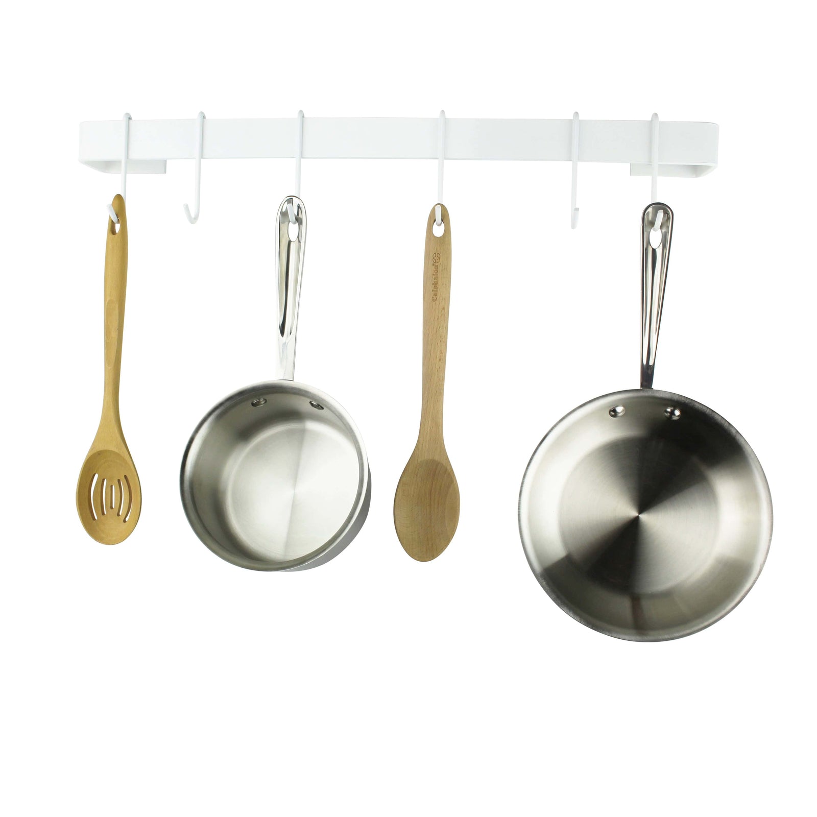 Enclume Handcrafted Classic Wall Rack with 6 Hooks in Red and White