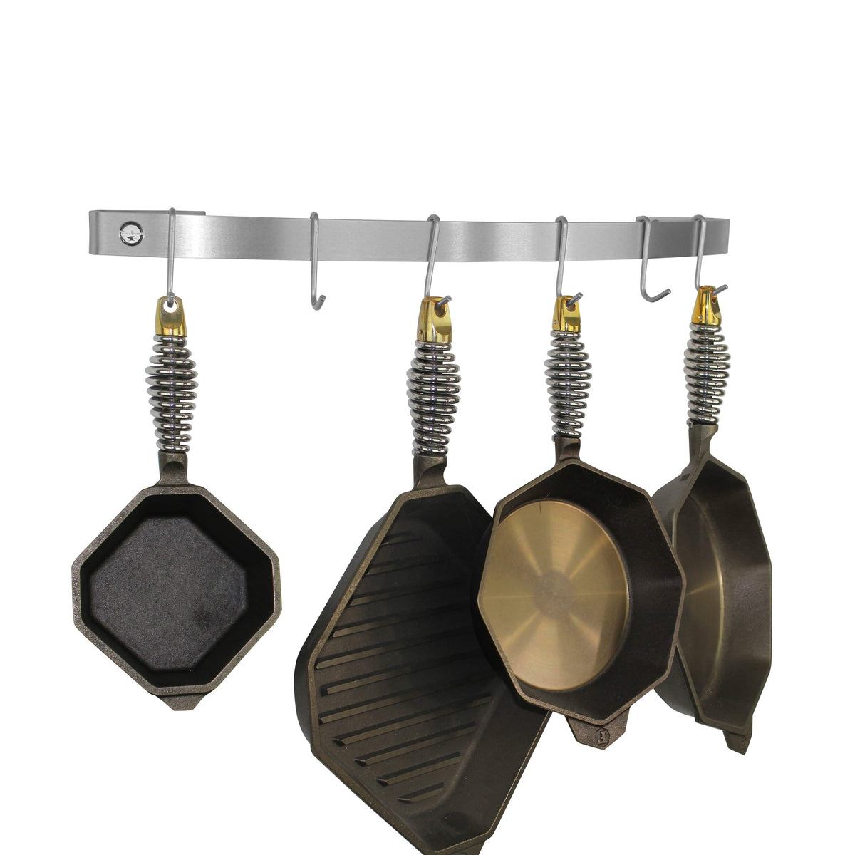 Enclume Handcrafted Curved Wall Rack Utensil Bar with 6 Hooks