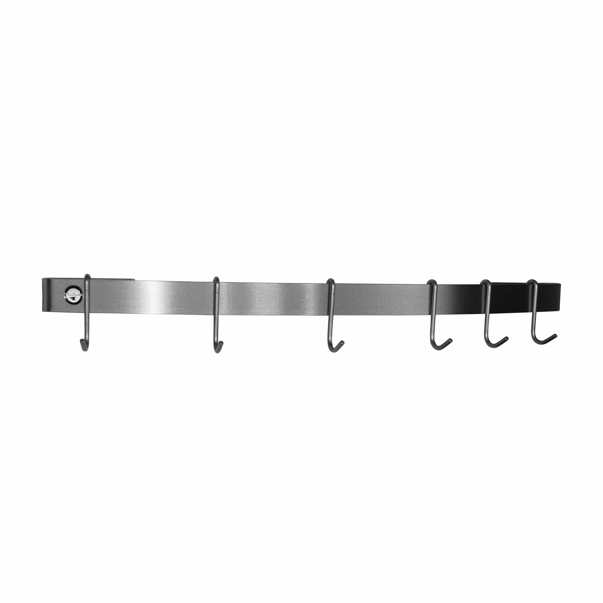 Enclume Handcrafted Curved Wall Rack Utensil Bar with 6 Hooks