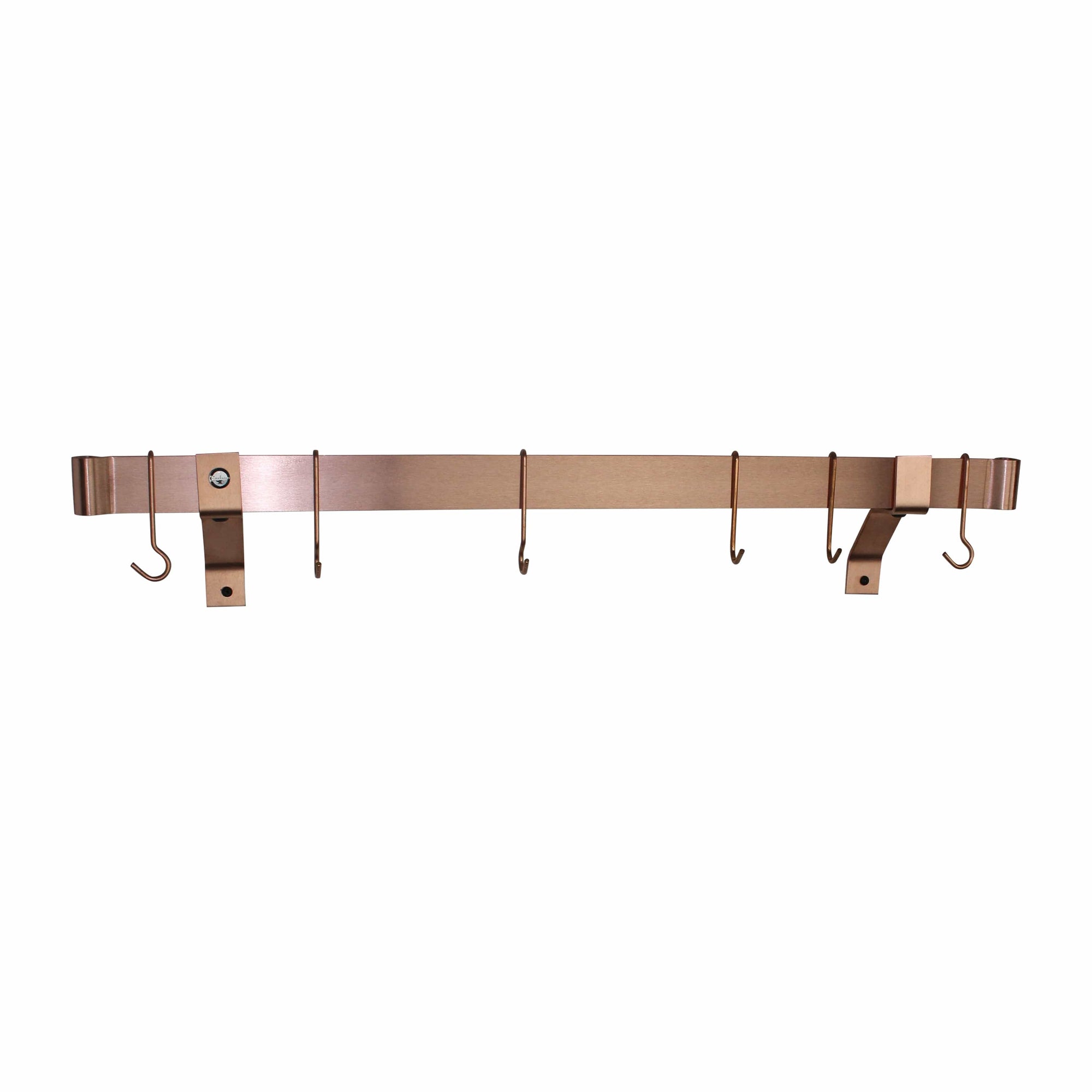 Enclume Handcrafted Rolled End Bar with 4" Wall Brackets and Hooks