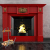 Fireplace Log Rack w/ Kindling Holder Hammered Steel - Enclume Design Products