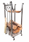 Enclume Handcrafted Sling Fireplace Log Rack with Tools