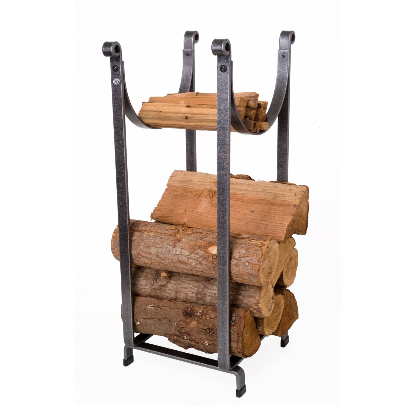 Handcrafted Sling Fireplace Log Rack w/Newspaper Holder and Tools