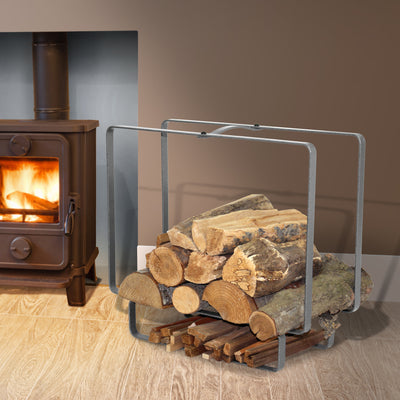 Indoor/Outdoor Medium Rectangular Fireplace Log Rack - Enclume Design Products