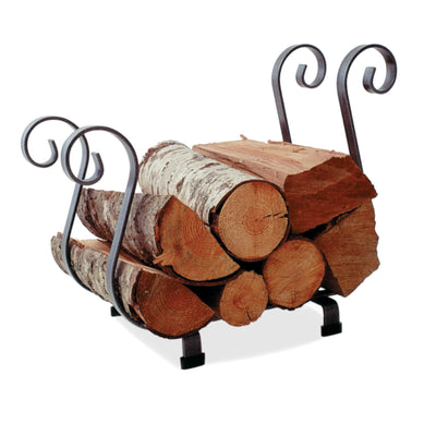 Sleigh Fireplace Log Rack Hammered Steel - Enclume Design Products