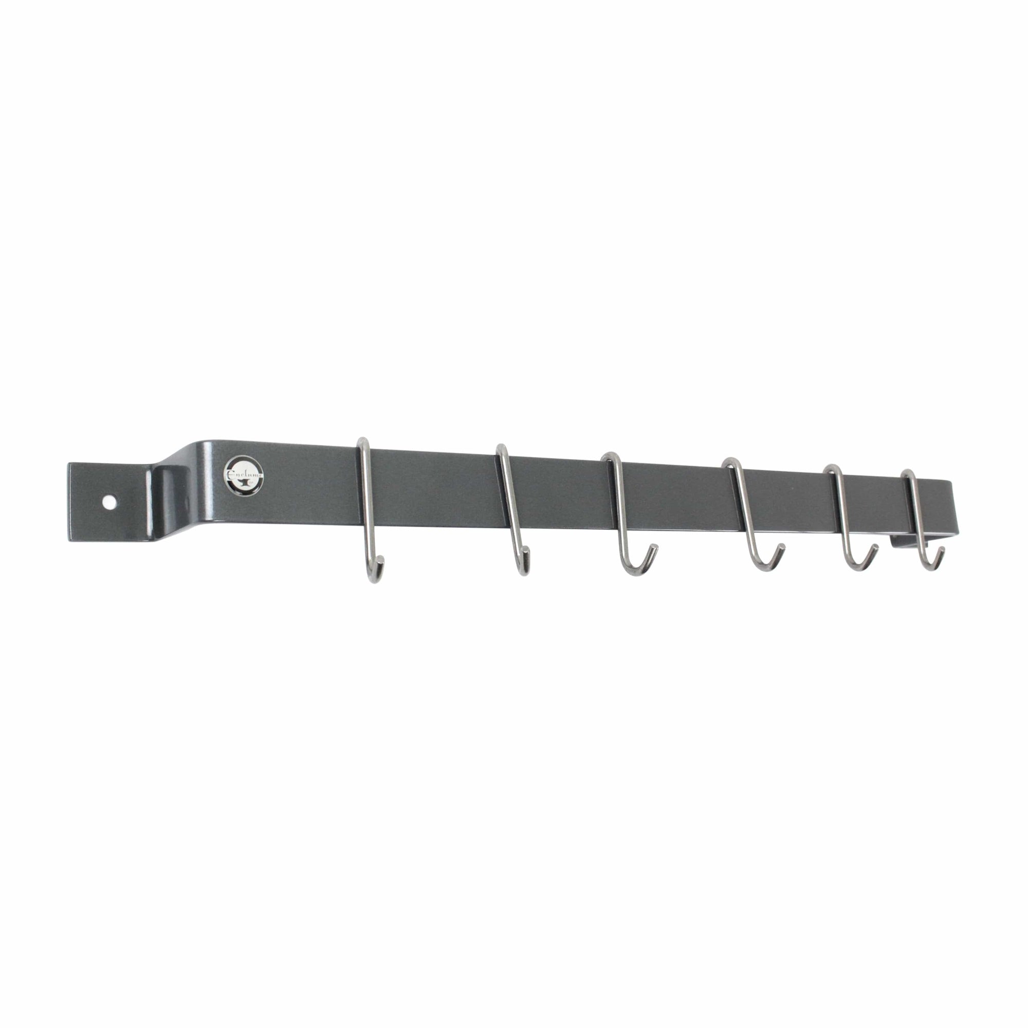 Enclume Handcrafted Easy Mount Wall Rack with 6 Hooks in Accent Colors