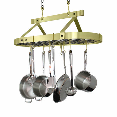 Oval Ceiling Pot Rack w/Hooks
