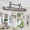 Scroll Arm Oval Ceiling Pot Rack w/ 24 Hooks - Enclume Design Products