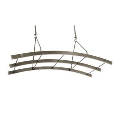 Reversible Arch Ceiling Pot Rack Hammered Steel - Enclume Design Products